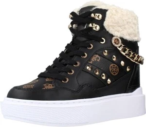 Guess Women's Faux Fur High Top Black Baseball Boots FL8R2Yele12 - Picture 1 of 3