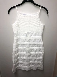 talbots 12 10 girls dress linen mini pleat dot bow Communion Cotillion Cruise - Picture 1 of 10