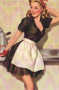 PIN UP VINTAGE Postkarte Pin up Girl * RETRO SHABY # 14 - Bild 1 von 1