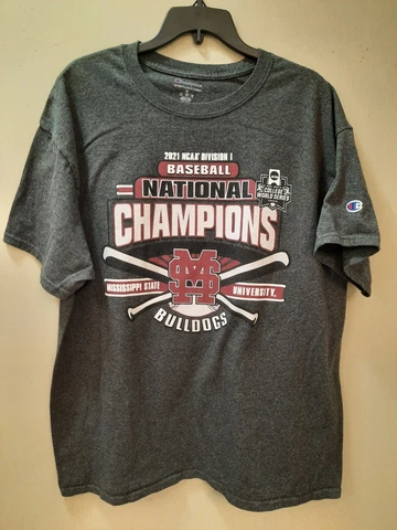 2021 Mississippi State Bulldogs Baseball National Championship T-Shirt, XL Cover