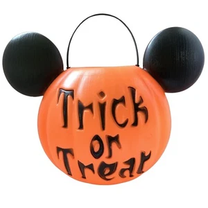 Disney MICKEY MOUSE HALLOWEEN CALABAZA Truco o trato Caramelo Cubo/Cubo/Molde Soplado - Imagen 1 de 6