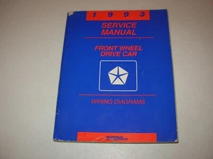 1993 Chrysler Front Wheel Drive Passenger Car Wiring Diagrams Service Manual - Picture 1 of 5
