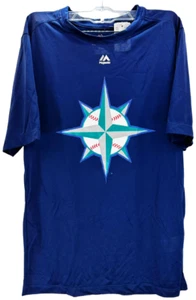 Majestic Men s Seattle Mariners Nelson Cruz 23 Short Sleeve T-Shirt, Navy, Small - Picture 1 of 7