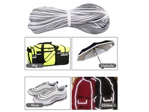 Tubo da cucire argento altamente riflettente 3 m 12 mm - ideale per abbigliamento e attrezzi - Foto 1 di 16