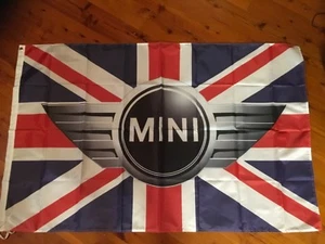 Mini Cooper man cave idea mens gift flag banner printed poster sign wall hanging - Picture 1 of 7