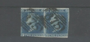 GB SG14 QV 1841 2d Par Azul, FG y FH Usado Fino - Imagen 1 de 2