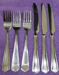 Lot 35 Forks 10 Knives Various Makers Scalloped Handles Stainless Flatware - Picture 1 of 5