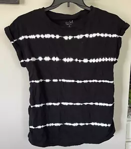 Isabel & Ingrid Linen Like Cuff Short Sleeve Maternity T-Shirt-Women's Size XS - Picture 1 of 2
