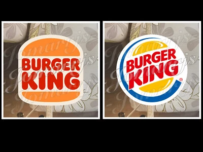 Logotipo Burger King Marca Comida Rápida Vinilo Personalizado Adhesivo Calcomanía Ventilador Vaso Portátil Foto 1 de 2