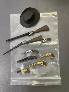 Cowboys Hüte & Waffen im Maßstab 1/12 7 Stück Pistole Waffen Zubehör für 6" Figur - Bild 1 von 9