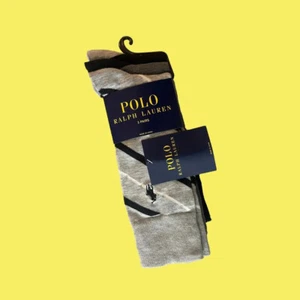 Polo Ralph Lauren klassische graue Sport Crew-Socken 3er-Pack Größe 10-13 - Bild 1 von 4