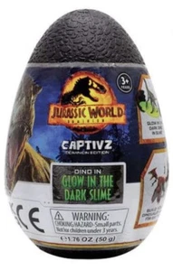 LOTE DE 6 - Jurassic World Dominion Captivz Brilla en la Oscuridad Dino Huevo y Slime - Imagen 1 de 1