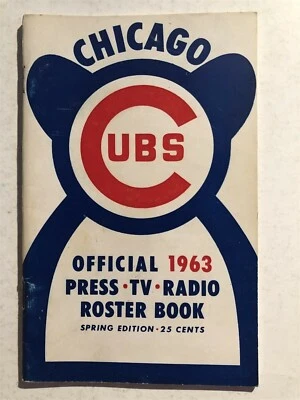 1963 CHICAGO CUBS Media Yearbook ERNIE BANKS Ken HUBBS Ron SANTO Lou BROCK - Image 1 of 4