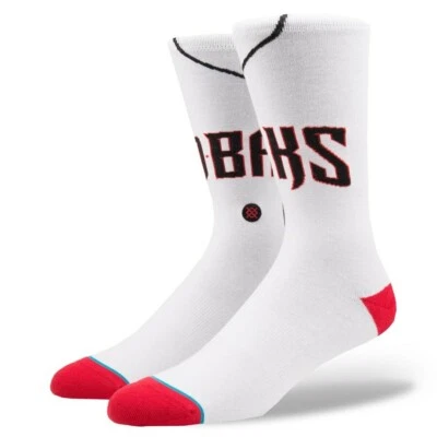 Men's Arizona Diamondbacks Stance Home Jersey Crew Socks NEW - Image 1 of 3