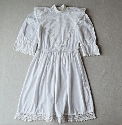 Vestido Kono Vintage Marfil Encaje M Pradera Romance Estilo Novia Casa de Encaje Midi Foto 1 de 4