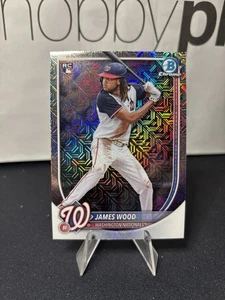 2025 Bowman Chrome James Wood Mojo Refractor #29 Rookie Washington Nationals - Bild 1 von 2