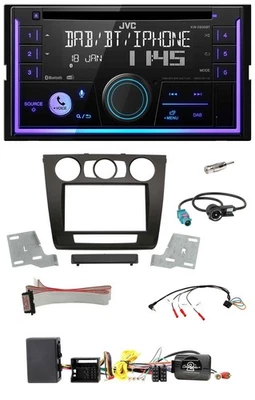 JVC Lenkrad USB 2DIN DAB Bluetooth CD Autoradio für BMW 1er Aktiv man. Klima E87 - Bild 1 von 4