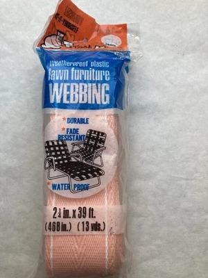 Frost King Lawn Chair Replacement Webbing 39 Feet Peach - Image 1 of 2