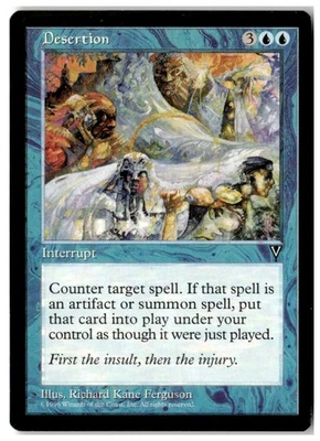 MTG Desertion - Visions Moderately Played English - Image 1 of 2