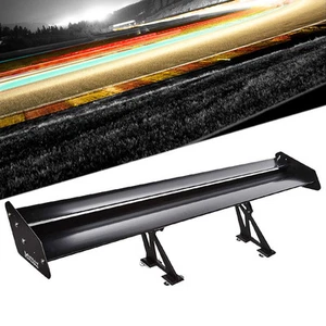 Megan Racing 56" Adjustable Black Double Deck GT Style Rear Trunk Spoiler Wing - Picture 1 of 7