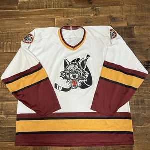 Vtg AHL Bauer Chicago Wolves Hockey Jersey Men’s Sz L *Made In 🇨🇦* - Picture 1 of 3