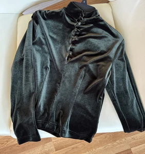 VINTAGE DONNA MARIE VELVET BLOUSE SIZE L - Picture 1 of 3