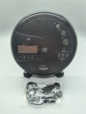 Reproductor de CD portátil GPX con radio FM PC332B probado FUNCIONA negro retro y auriculares Foto 1 de 4