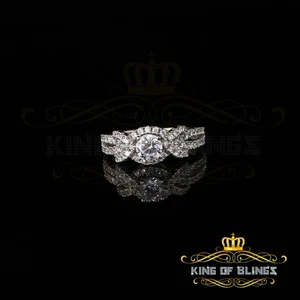 Anello da donna di fidanzamento rotondo argento bianco sterling zirconi 2,00 ct misura 7 - Foto 1 di 12