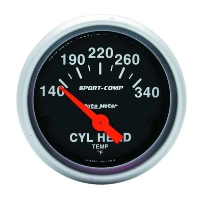 AUTOMETER 2-1/16in S/C Cylinder Hd Temp. Gauge 140-340- 3336 - Image 1 of 2