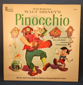 1963 Disneyland Records Pinocchio Vinyl Record DQ 1202 Walt Disney LP NM/VG+ - Picture 1 of 2