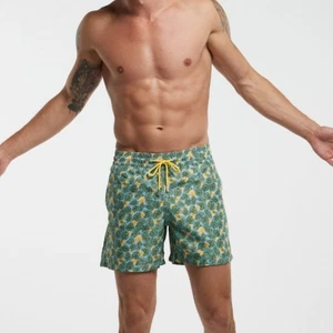 Pantalones Cortos de Natación Le Club Hombres Estampado Hoja de Palma Cintura Elástica Talla XXL Multicolor Nuevos con Etiquetas - Imagen 1 de 10
