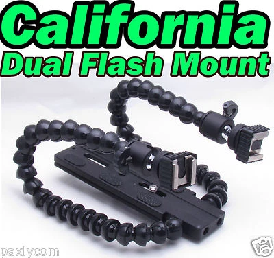 Двойное крепление рычаг макросъемки гибкий вспышки кронштейн Speedlight Canon Nikon камеры  - Изображение 1 из 4