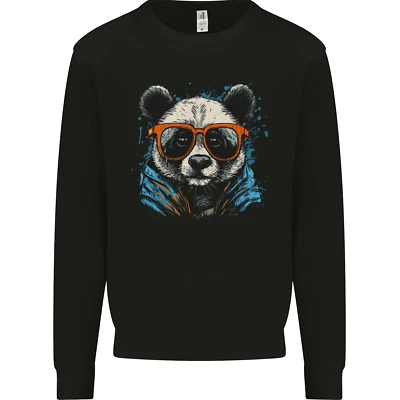 AWDIS Ein cooler Panda mit Brille Kinder Sweatshirt Pullover