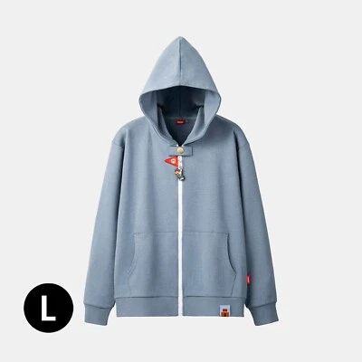Sudadera con Capucha Azul Super Mario Goal Post Cremallera Nintendo TOKYO Nueva Talla L Foto 1 de 4