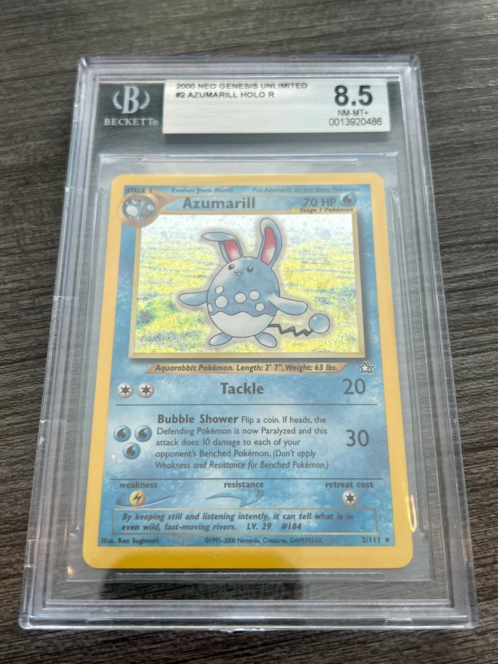 #2 2000 Neo Genesis Azumarill Holo BGS 8.5 – Low pop! (29) - (PSA/CGC) - Image 1 of 1