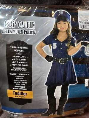 Disfraz de oficial de policía azul de 7 piezas de policía talla 3-4 para niño Foto 1 de 4