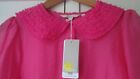 Pink Semi Sheer Frill Blouse by Boden Size 10 BNWT