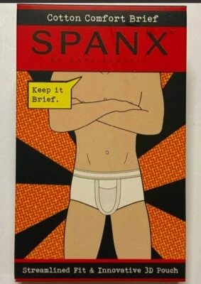 Spanx Hombre Algodón Cómodo Blanco Calzoncillo Talla XL Para Hombre Prendas Moldeadoras de Compresión Foto 1 de 2