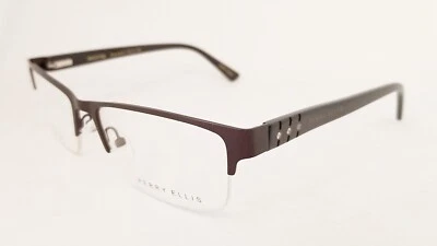 PERRY ELLIS PE 378 eyeglasses Frame Brown 54mm MEN Half Rimless Designer Optical - Image 1 of 3