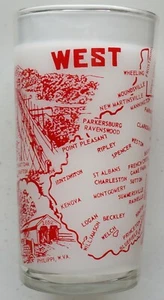 Vidrio de estado de recuerdo de Virginia Occidental vintage, ¡mira de cerca todas las atracciones! - Imagen 1 de 6