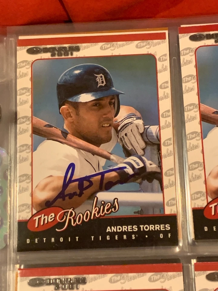 ANDRES TORRES AUTOGRAPHED SIGNED 2001 DONRUSS THE ROOKIES CARD TIGERS GIANTS COA - Image 1 of 1