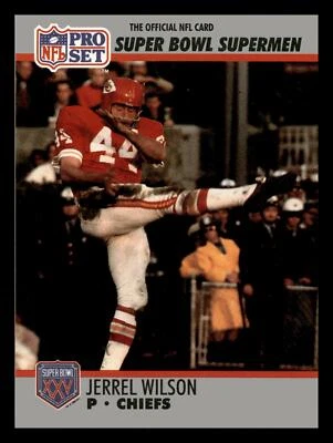 Jerrel Wilson 1990 Pro Set Super Bowl XXV Silver Anniversary #119 Supermen Mint - Image 1 of 2