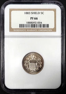 1883 Proof Shield Nickel certified PF 66 by NGC! - Picture 1 of 6