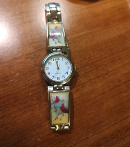 Women’s LGP Quartz Watch Cardinal Bird Pictoral Inserts - needs battery - Picture 1 of 11