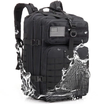 50L Large Tactical Military Backpack Waterproof Rucksack Hiking Laptop Backpack - Image 1 of 4
