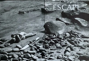 Perfume Escape 1991 de Calvin Klein pareja sensual anuncio impreso original - Imagen 1 de 1