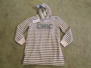 NWT GIRLS GYMBOREE TRES FABULOUS L 10 12 STRIPED HOODIE SWEATSHIRT TOP - Picture 1 of 2