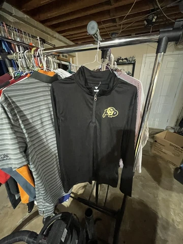 Colorado Buffs Mens 1/4 Zip Pullover Shirt Buffaloes Black CU Fanatics Cover