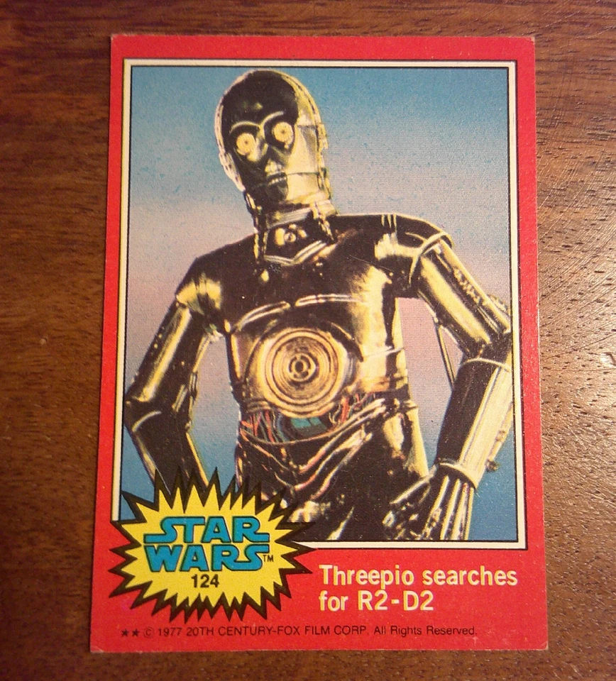 1977 Star Wars Trading Card #124 C3PO searches for R2D2 RED - Image 1 of 1