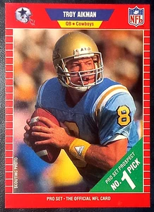 TROY AIKMAN 1989 PRO SET NFL #490 RC ROOKIE HOF DALLAS COWBOYS - Picture 1 of 2